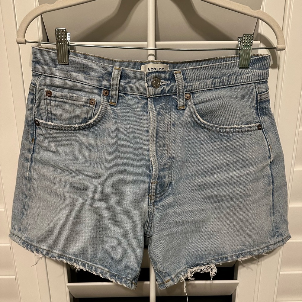 Agolde Parker Long Denim Shorts